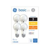 GE Basic Soft White LED 40W Replacement White General Purpose A19 Light Bulbs, 4 ct, thumbnail image 1 of 3