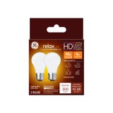 GE Relax HD Soft White 40W Replacement Frosted Medium Base Ceiling Fan A15 Light Bulbs, 2 ct, thumbnail image 1 of 3