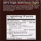 GE Relax HD 40W Soft White LED Light Bulbs, A15, 2 CT, thumbnail image 3 of 3