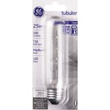 GE Tubular 25W Specialty Bulb, Clear, thumbnail image 1 of 2