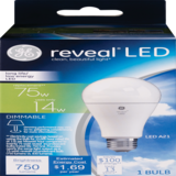 GE Reveal 75 w Dimmable LED Light Bulb, thumbnail image 1 of 1