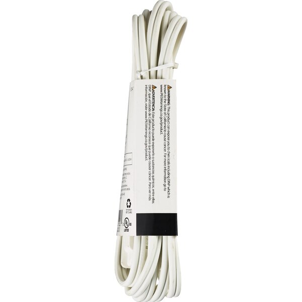 GE 9' Indoor Extension Cord, White