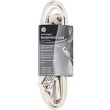 GE Wall Hugger 6' Indoor Extension Cord, White, thumbnail image 1 of 3