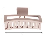 Scunci Soft Touch Open Cut Rectangle Claw Clip, Blush, thumbnail image 3 of 5