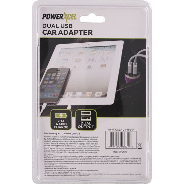 PowerXcel USB Car Charger 2.1