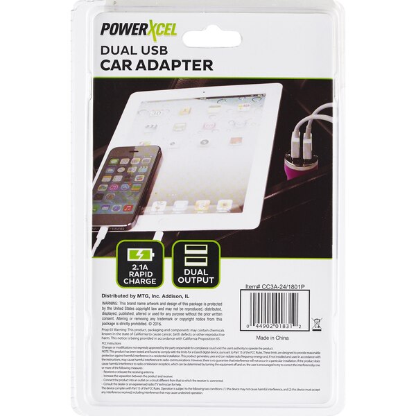 PowerXcel USB Car Charger 2.1