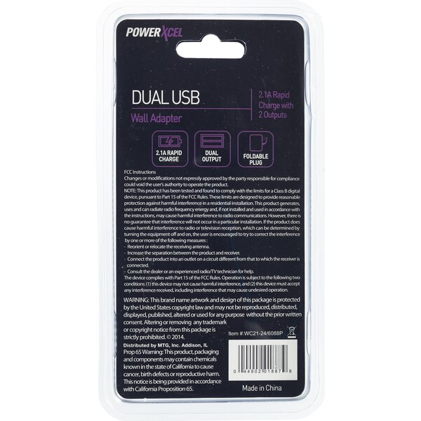 PowerXcel Dual USB Wall Adapter