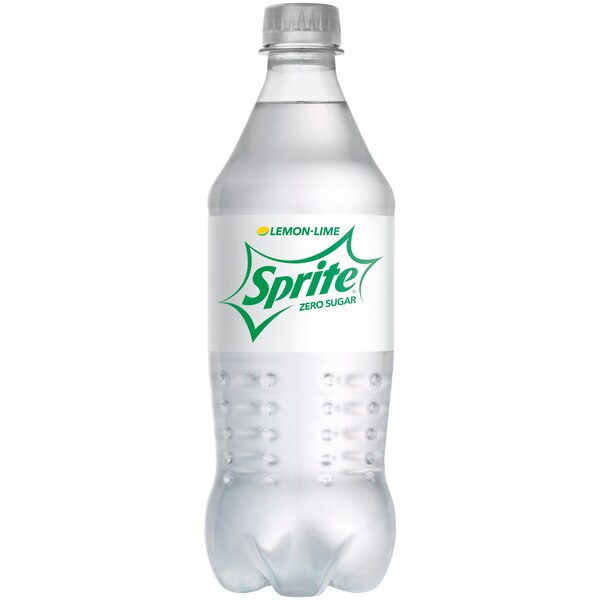 Sprite Zero Sugar Lemon Lime Diet Soda Pop Soft Drink, 20 oz