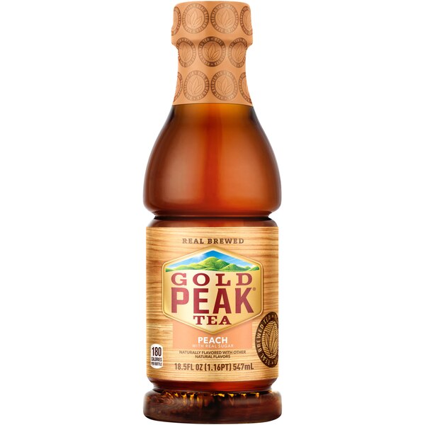 Gold Peak Peach Flavored Iced Tea Drink, 18.5 fl oz