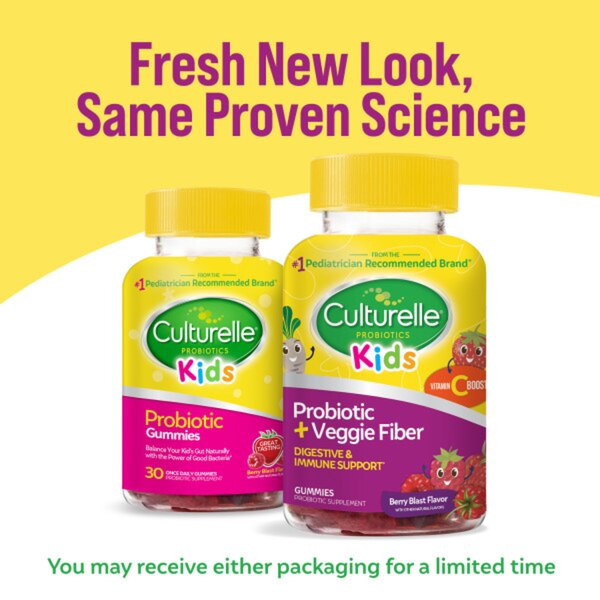 Culturelle Kids Daily Probiotic + Prebiotic Gummies