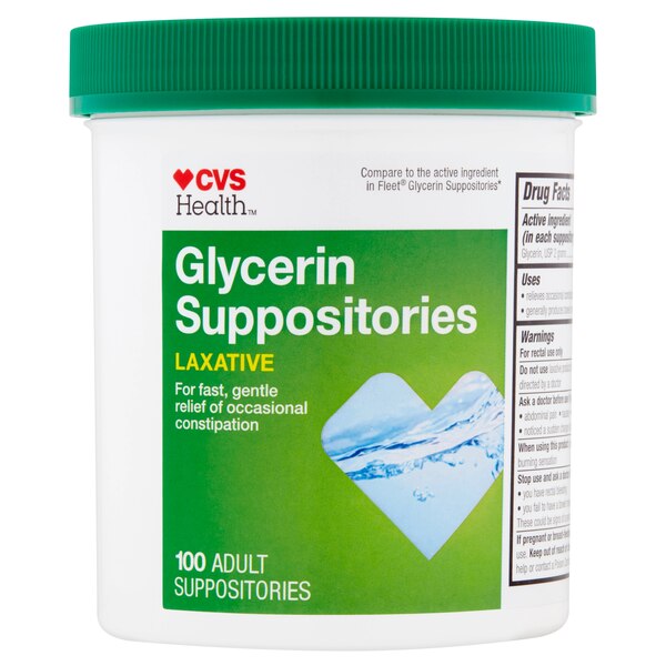 CVS Health Glycerin Suppositories Adult Size