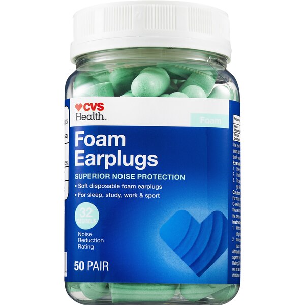 CVS Health Foam Earplugs Advanced Protection, 50 CT