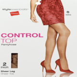Style Essentials by Hanes Control Top Pantyhose Sheer Toe 2 Pairs, thumbnail image 1 of 2