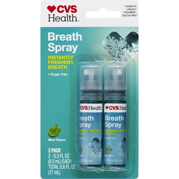 CVS Health Breath Spray, Mint, 0.3 OZ, 2 CT