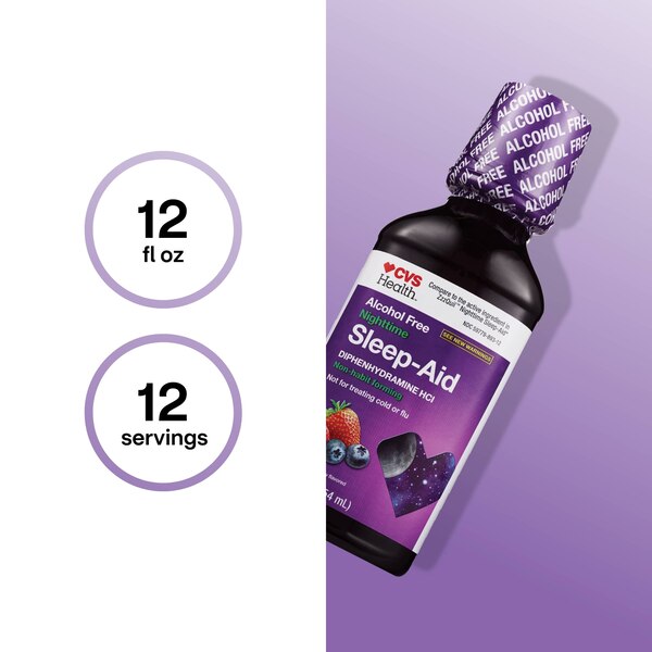 CVS Health Nighttime Sleep Aid Liquid, Berry