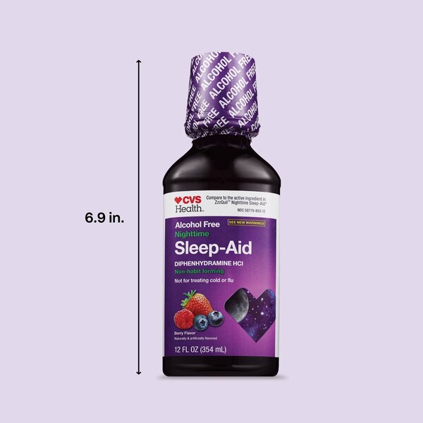 CVS Health Nighttime Sleep Aid Liquid, Berry