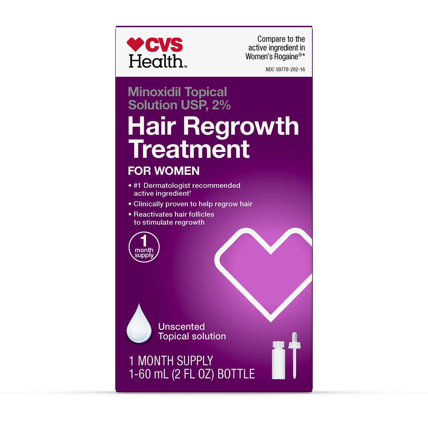 CVS Health Women's 2% Minoxidil Solution for Hair Regrowth