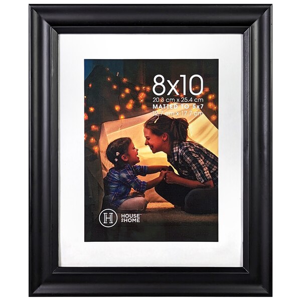 House to Home Black Scoop Picture Frame, 8x10