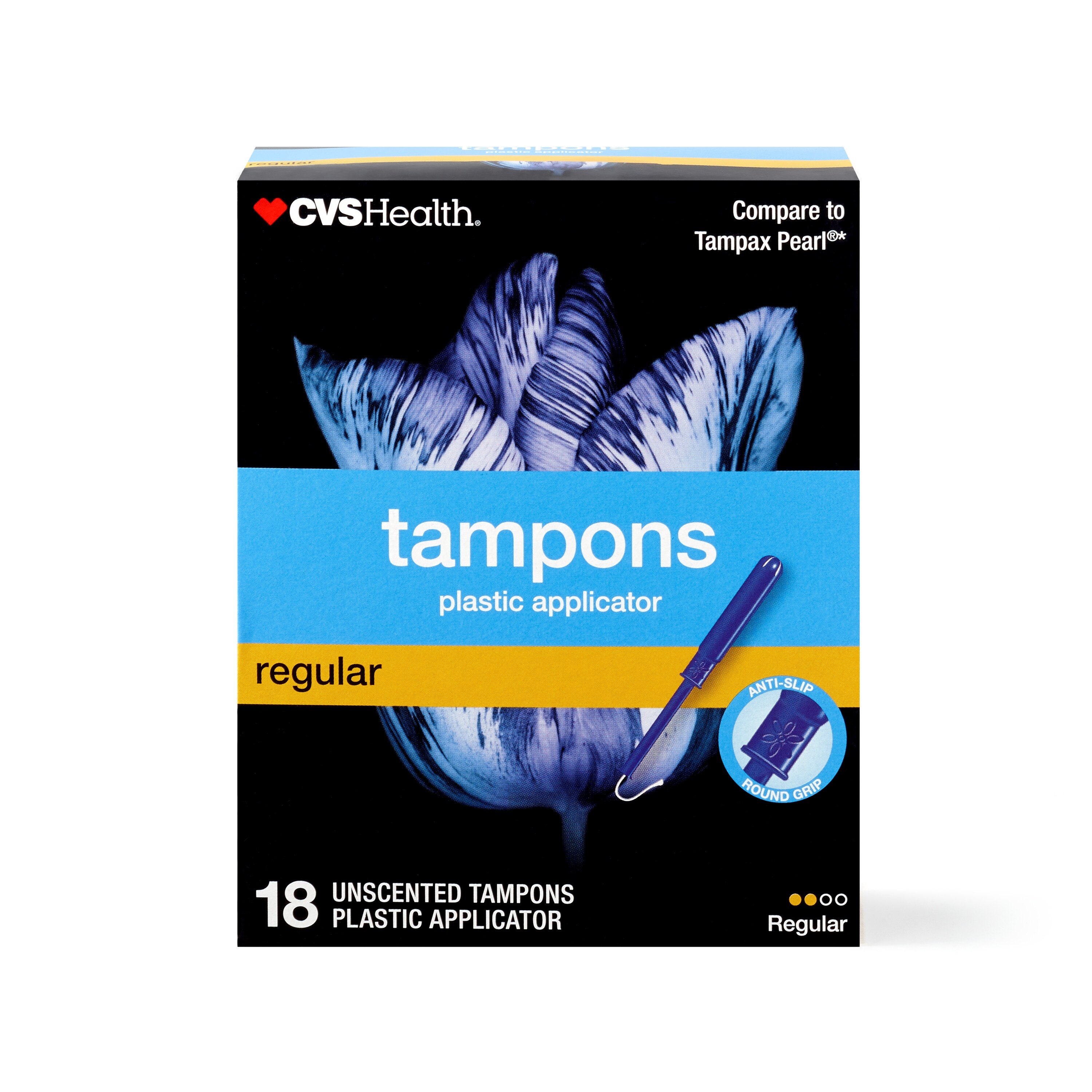 CVS Health Plastic Tampons, Regular