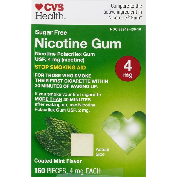 CVS Health Sugar Free Nicotine Gum, Mint