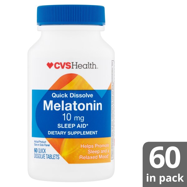 CVS Health Quick Dissolve Melatonin Tablets, 60 CT