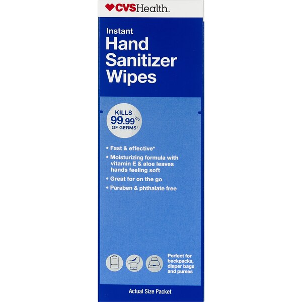 CVS Health Instant Hand Sanitizing Wipes, 24CT
