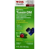 CVS Health Maximum Strength Nighttime Tussin DM Adult Cough Suppressant Liquid, Berry and Menthol, 4 OZ, thumbnail image 1 of 7