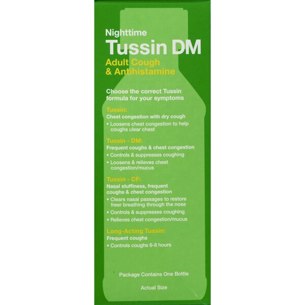 CVS Health Maximum Strength Nighttime Tussin DM Adult Cough Suppressant Liquid, Berry and Menthol, 4 OZ
