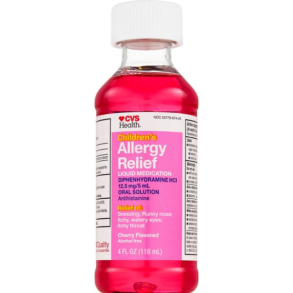 CVS Health Children's Allergy Relief Liquid Diphenhydramine HCl Oral Antihistamine