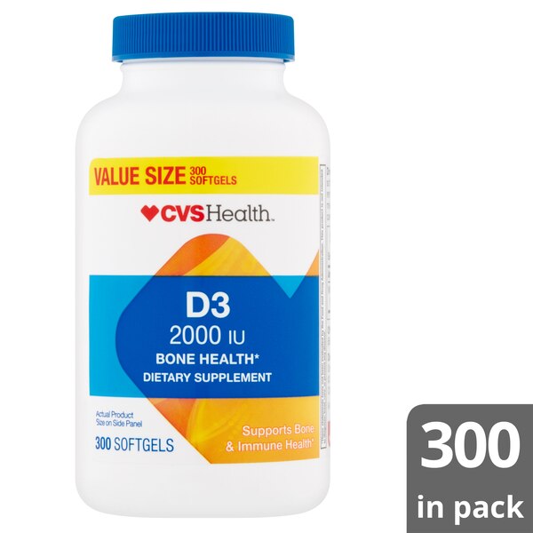 CVS Health Vitamin D3 2000IU Softgels