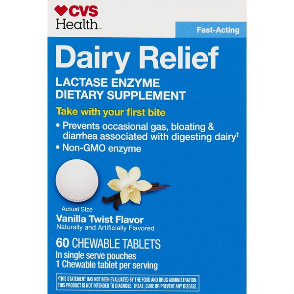 CVS Health Fast Acting Dairy Relief Chewable Tablets