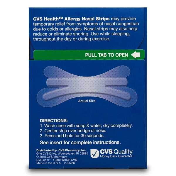 CVS Health Allergy Nasal Strips, Clear, 10 CT