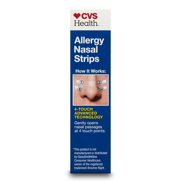 CVS Health Allergy Nasal Strips, Clear, 10 CT