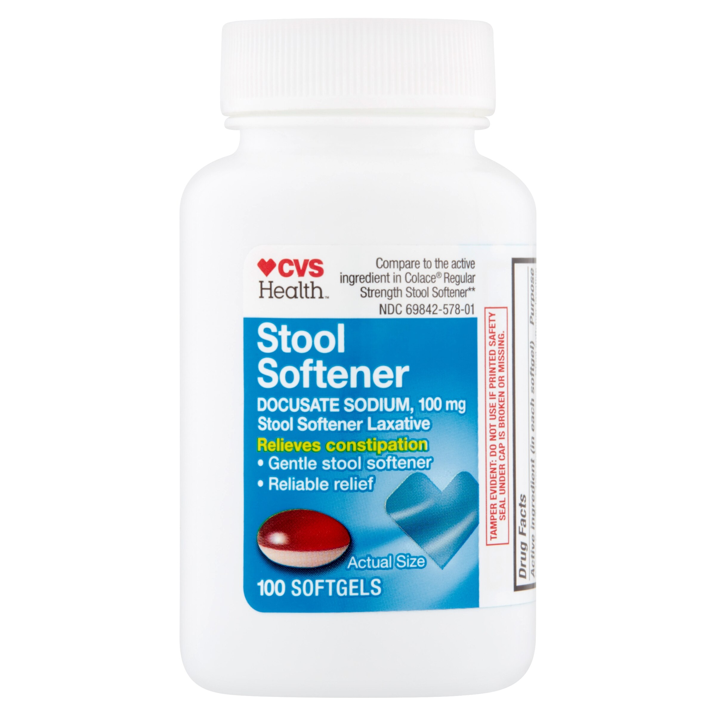 CVS Health Stool Softener 100 MG Softgels image.