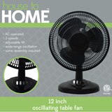House To Home Oscillating Table Fan, 12 in, thumbnail image 1 of 5