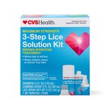 CVS Health Maximum Strength 3-Step Lice Solution Kit, thumbnail image 1 of 6