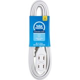 Total Home 3-Outlet Indoor Extension Cord, 15 Ft White, thumbnail image 1 of 2