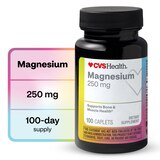 CVS Health Magnesium 250 mg Dietary Supplement Caplets, thumbnail image 1 of 10