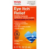 CVS Health Eye Itch Relief Antihistamine Eye Drops, 1 Pack, thumbnail image 1 of 8