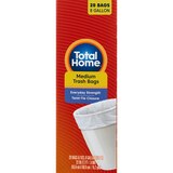 Total Home Small Trash Liners, 8 Gallon, White, 20 ct, thumbnail image 1 of 5