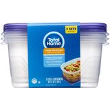 Total Home Deep Dish Storage Containers, 3 ct, thumbnail image 1 of 4