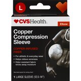 CVS Health Elbow Copper Compression Sleeve, Large, thumbnail image 1 of 4