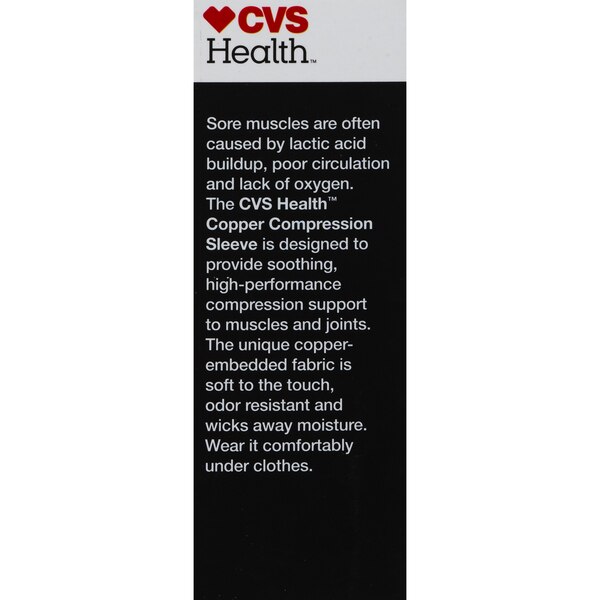 CVS Health Elbow Copper Compression Sleeve, Large