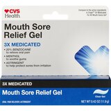 CVS Health Triple Medicated Mouth Sore Pain Relief Gel, 0.42 OZ, thumbnail image 1 of 4