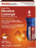 CVS Health Sugar Free Nicotine 4mg Lozenges, Cinnamon, 108 CT, thumbnail image 1 of 3