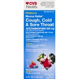 CVS Health Children's Mucus Relief Cough, Cold & Sore Throat Liquid, Berry Blast, 4 OZ, thumbnail image