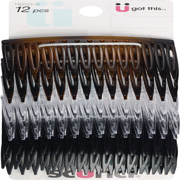Scunci Side Combs, Assorted Colors