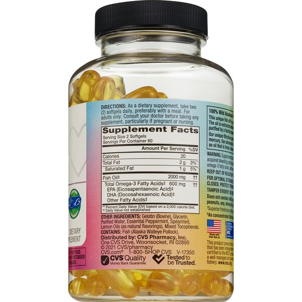 CVS Health 100% Wild Alaskan Fish Oil 1000mg