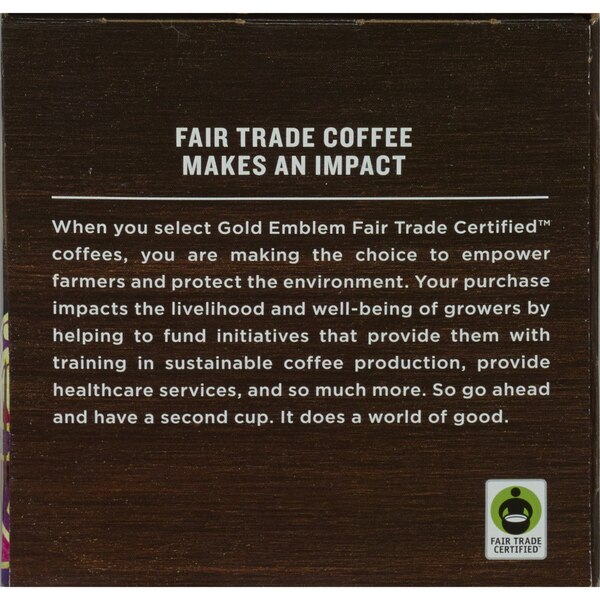 Gold Emblem Fair Trade French Roast Premium Ground Coffee Single-Serve Cups, 12 ct