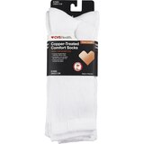CVS Health Copper-Infused Crew Comfort Socks Unisex, 3 Pairs, L/XL, thumbnail image 1 of 2